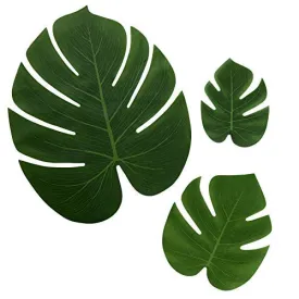 108 Artificial Palm Leaves For Party Table Decoration, Imitation Tropical Leaf