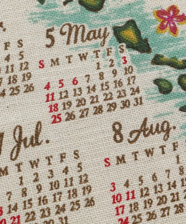 2025 Jute Calendar PALMTREE