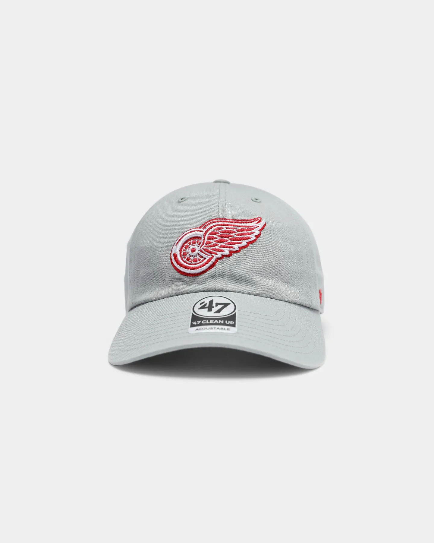 47 Brand Men's Detroit Red Wings Clean Up Strapback Grey