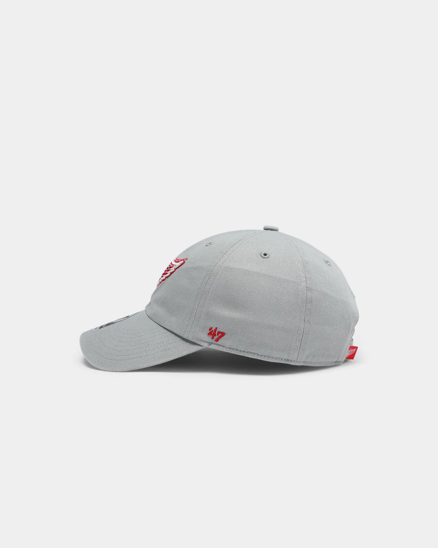 47 Brand Men's Detroit Red Wings Clean Up Strapback Grey