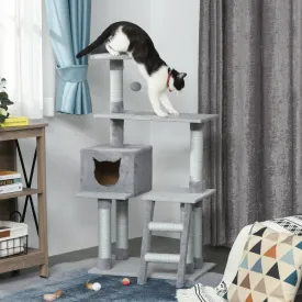 49" Cat Tree Condo with Activity Center - Grey