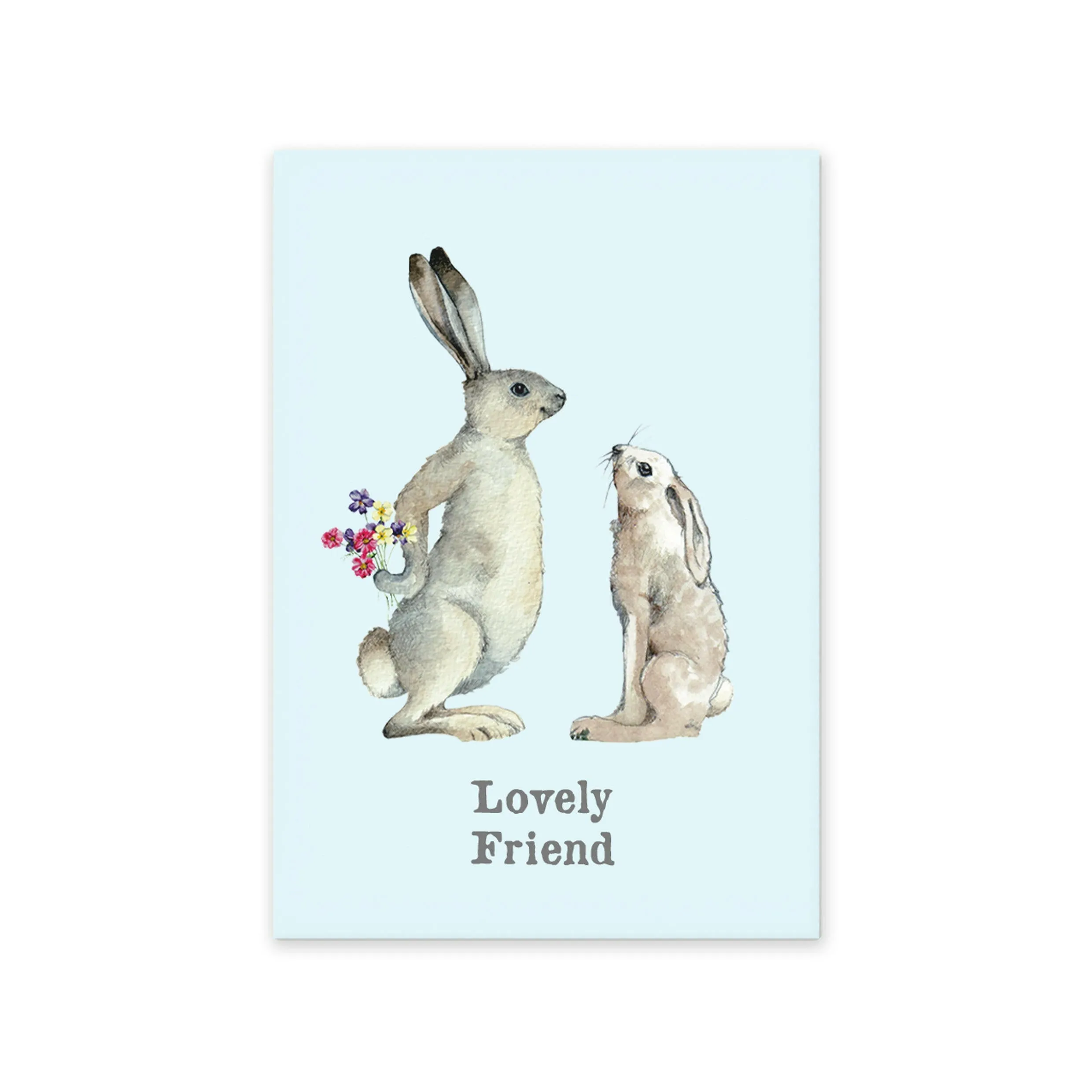 A6 Greeting Card with Magnet - Hare Lovely Friend