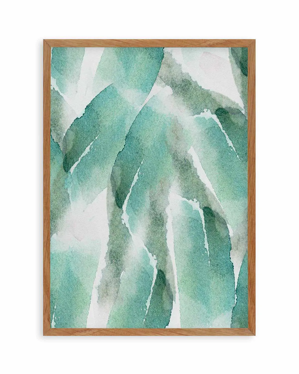 Abstract Green Watercolour IV Art Print