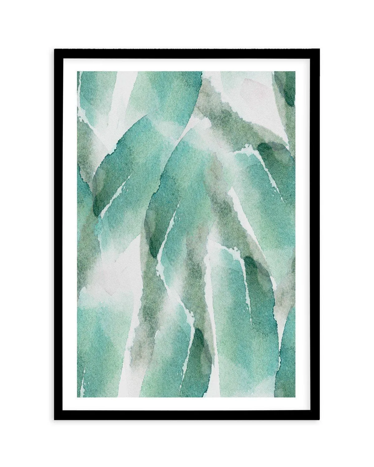 Abstract Green Watercolour IV Art Print