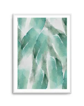 Abstract Green Watercolour IV Art Print