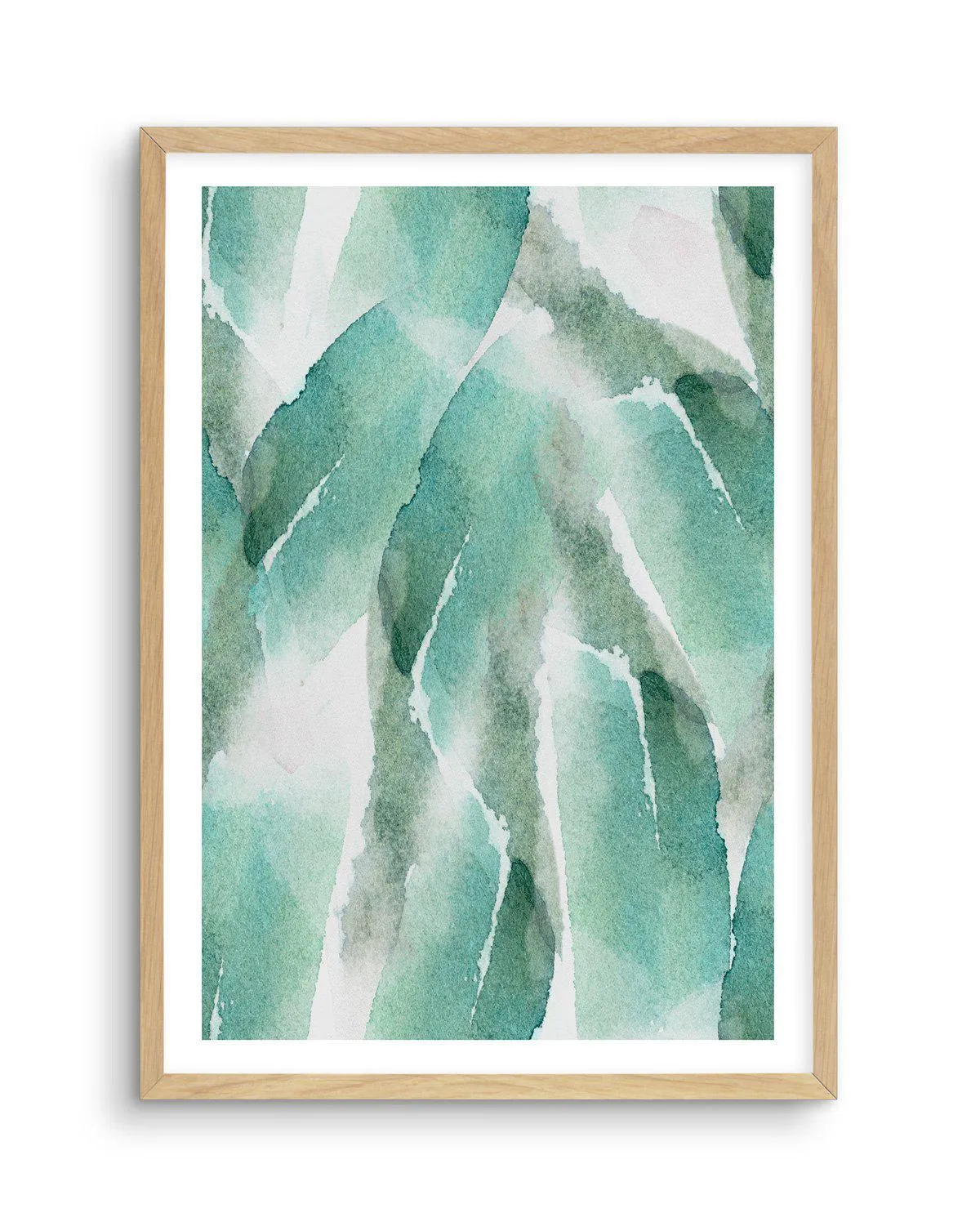 Abstract Green Watercolour IV Art Print