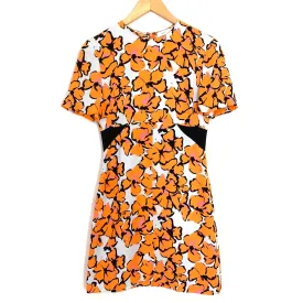 A.L.C. Orange Floral 100% Silk Dress- Size 2