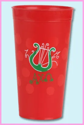 Alpha Chi Omega Polka Dot Tumbler - Alexandra Co. a1046