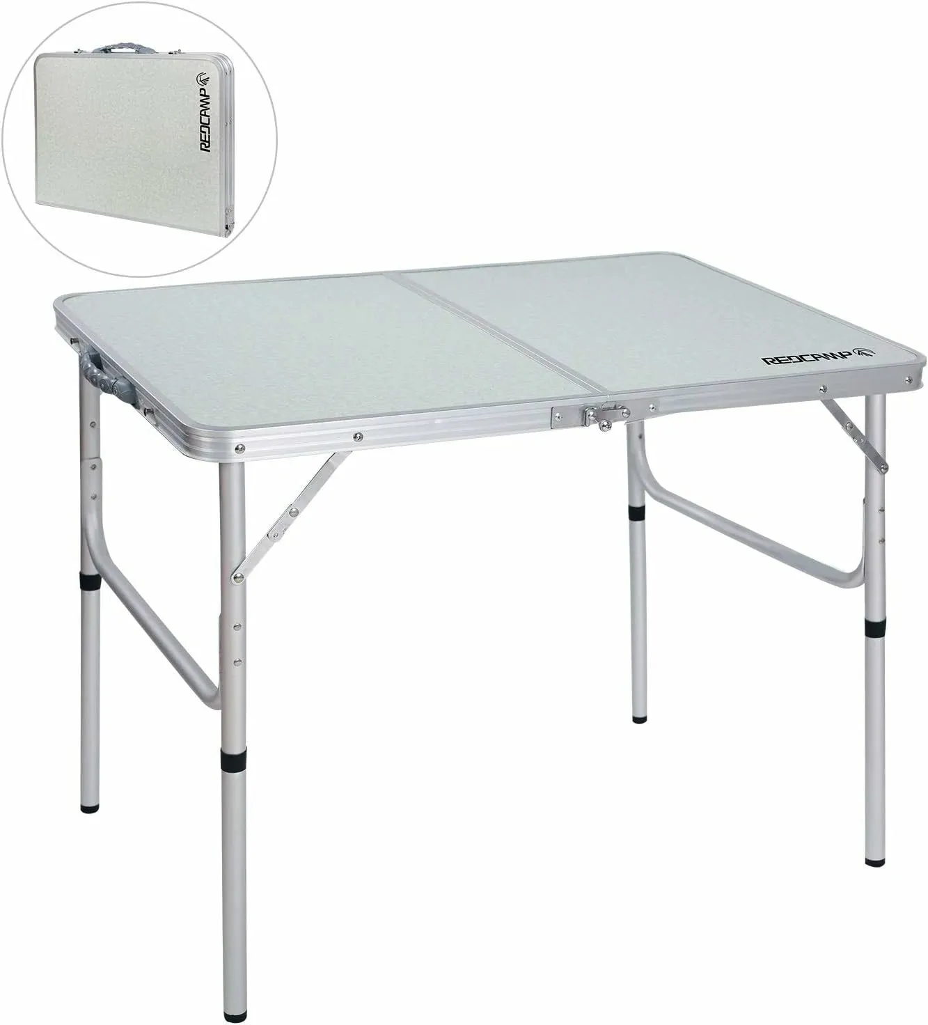 Aluminum Folding Camping Table with Adjustable Height Legs, 2/3/4ft