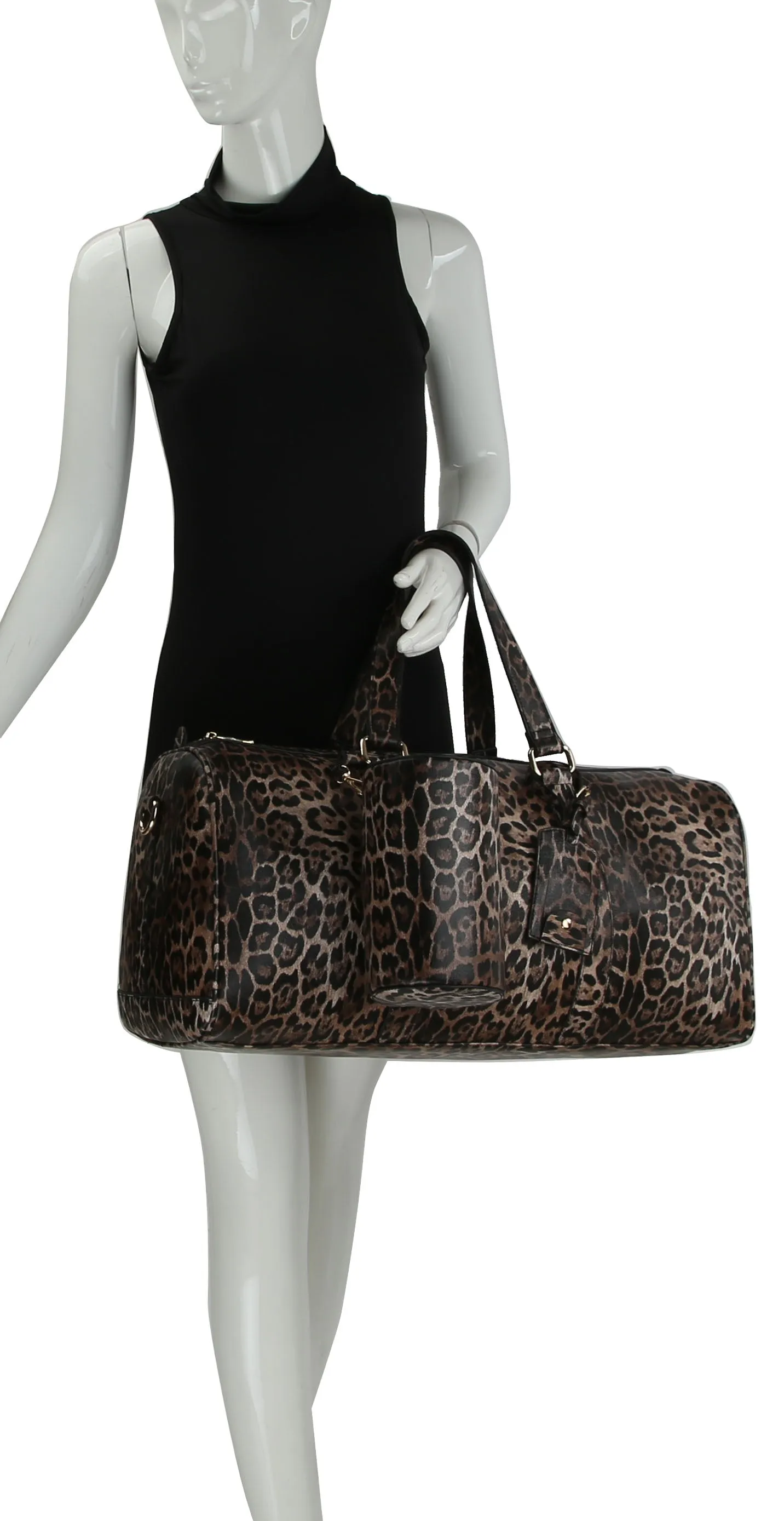 Animal Printed Leopard Weekender Travel Duffel Bag