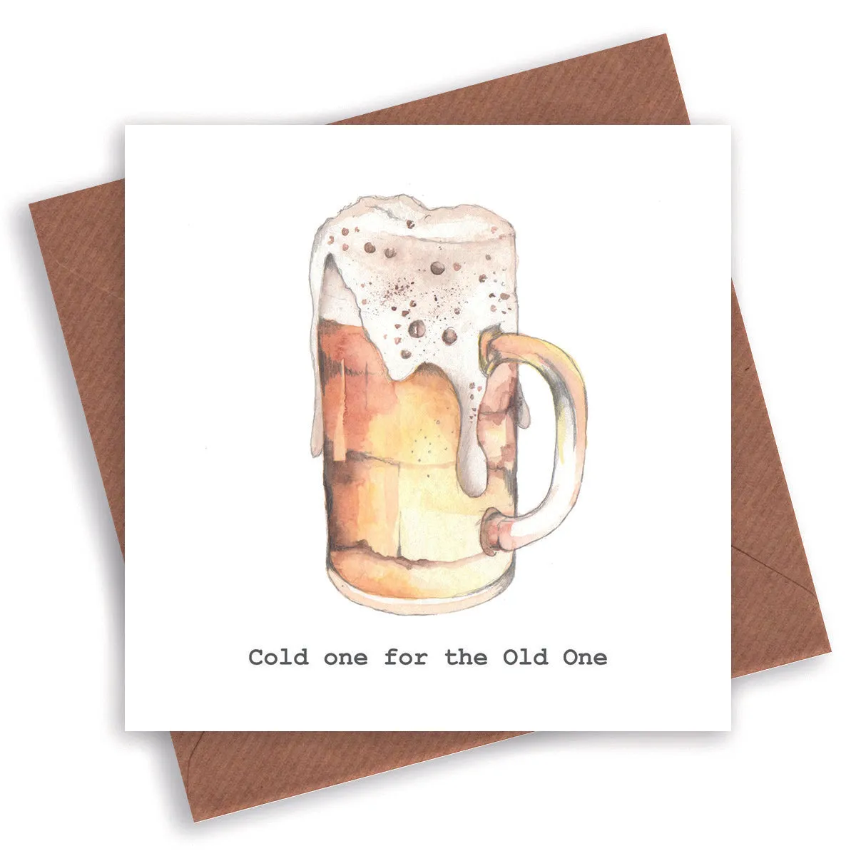 Beer Cold One for the Old One Card