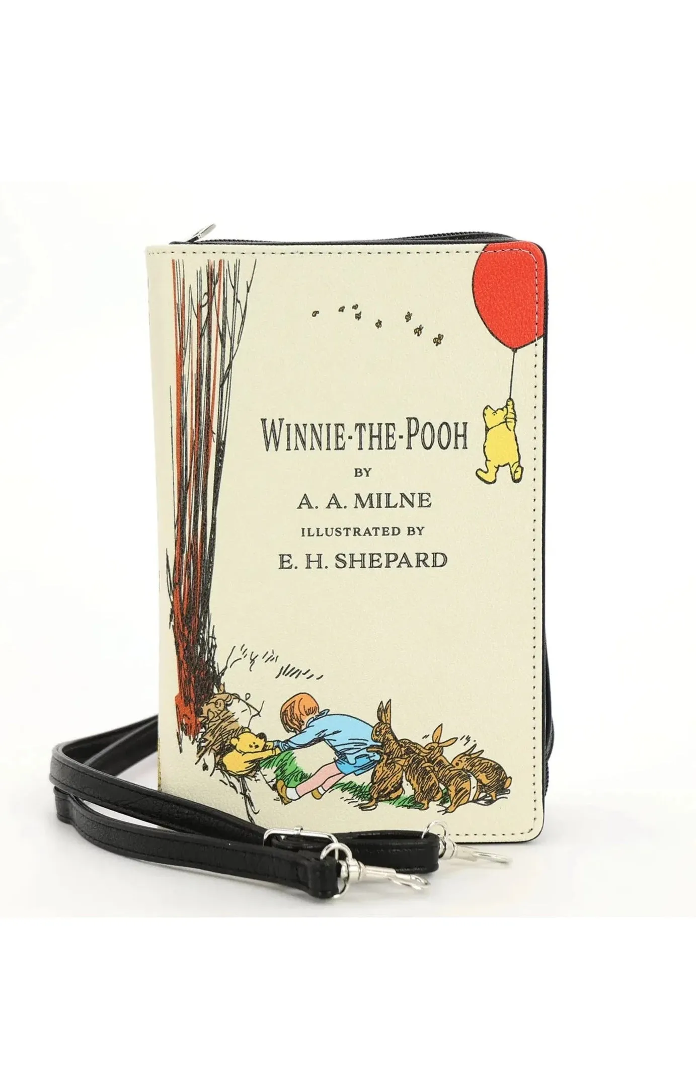 Beige Winnie the Pooh Book Cross-body Bag