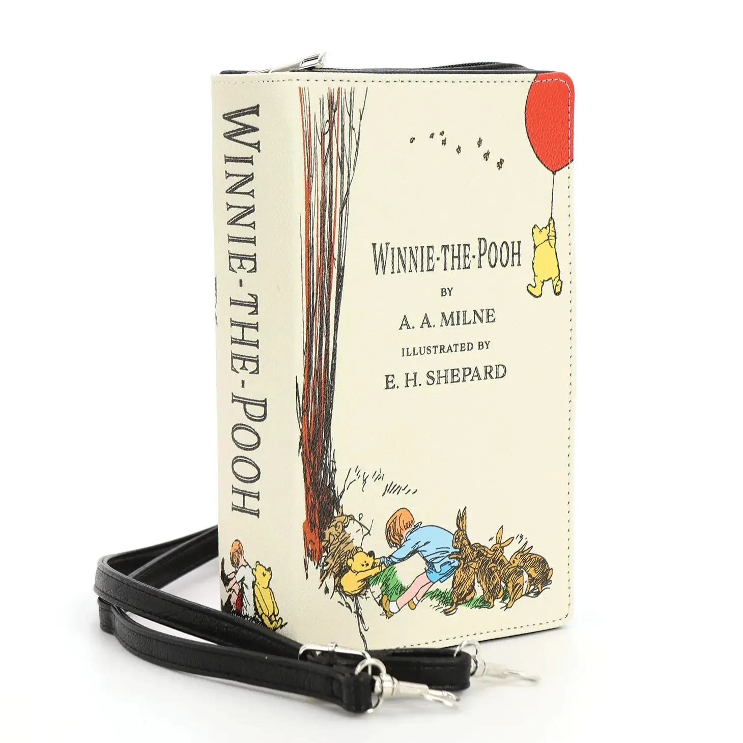 Beige Winnie the Pooh Book Cross-body Bag