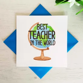 Best Teacher In The World Greeting Card