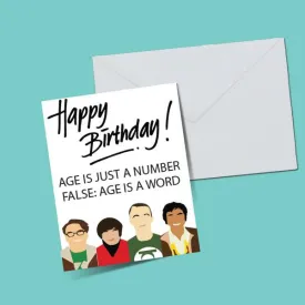 Big Bang Birthday Card - Age Is Just A Number