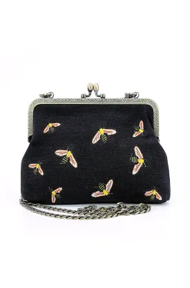 Black Bee Kisslock Bag