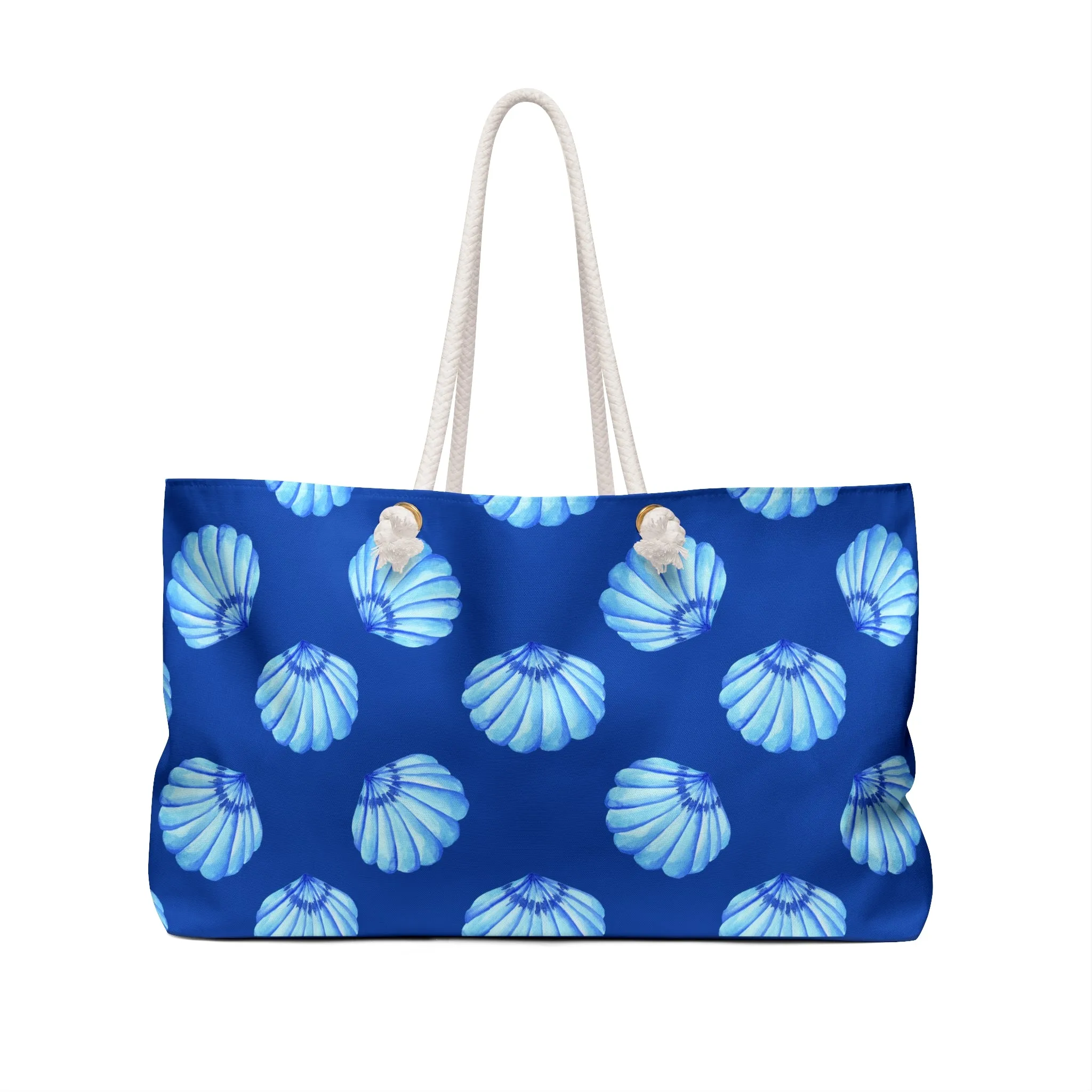 Blue Seashell Beach Bag