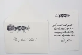 Boardwalk Empire: Dr. Narcisse's Note To Albert White, In Envelope