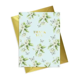 Bright Blooms Foiled Thank You Card