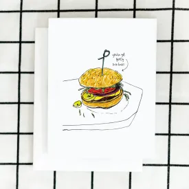 Burger Art Card