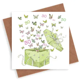 Butterfly 30th Birthday Card