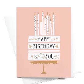 Cake and Candles Birthday Card