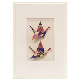 Card Twin Crane Garden Purple