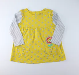 CARTERS YELLOW POLKA DOT TOP 4Y EUC