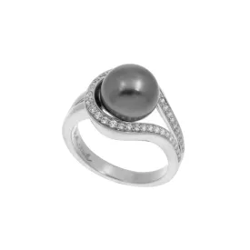 Claire Collection Grey Seashell Pearls Ring