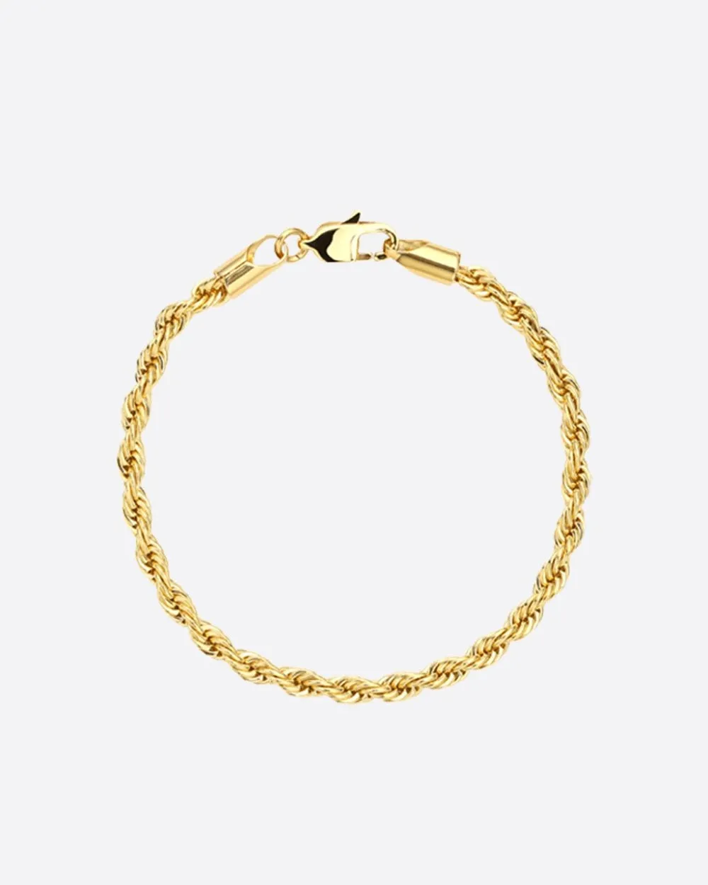 CLEAN ROPE BRACELET. - 3MM 18K GOLD