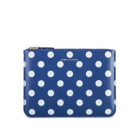 COMME des GARÇONS Polka Dot Large Zip Pouch - Navy