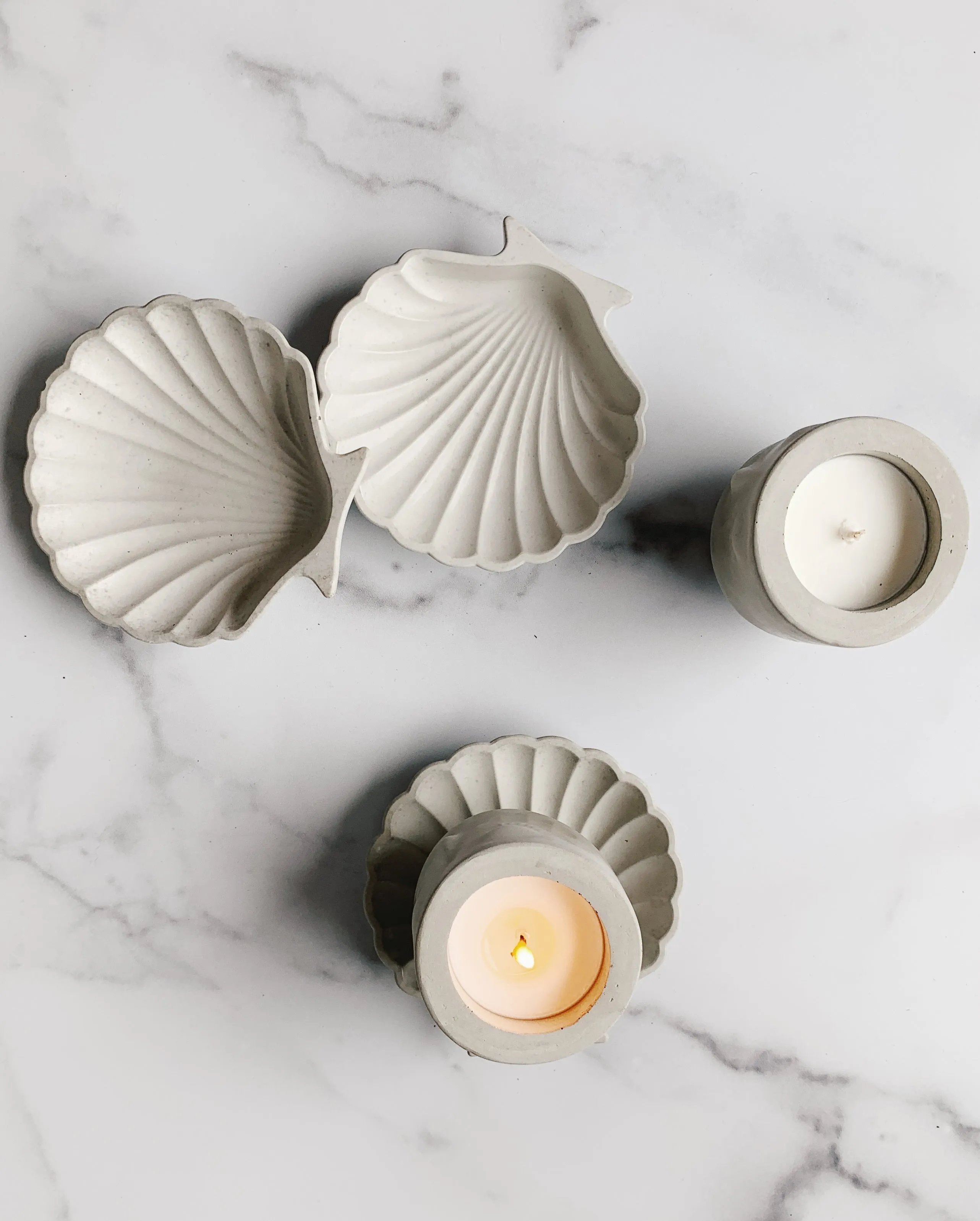 Concrete Seashell Tray