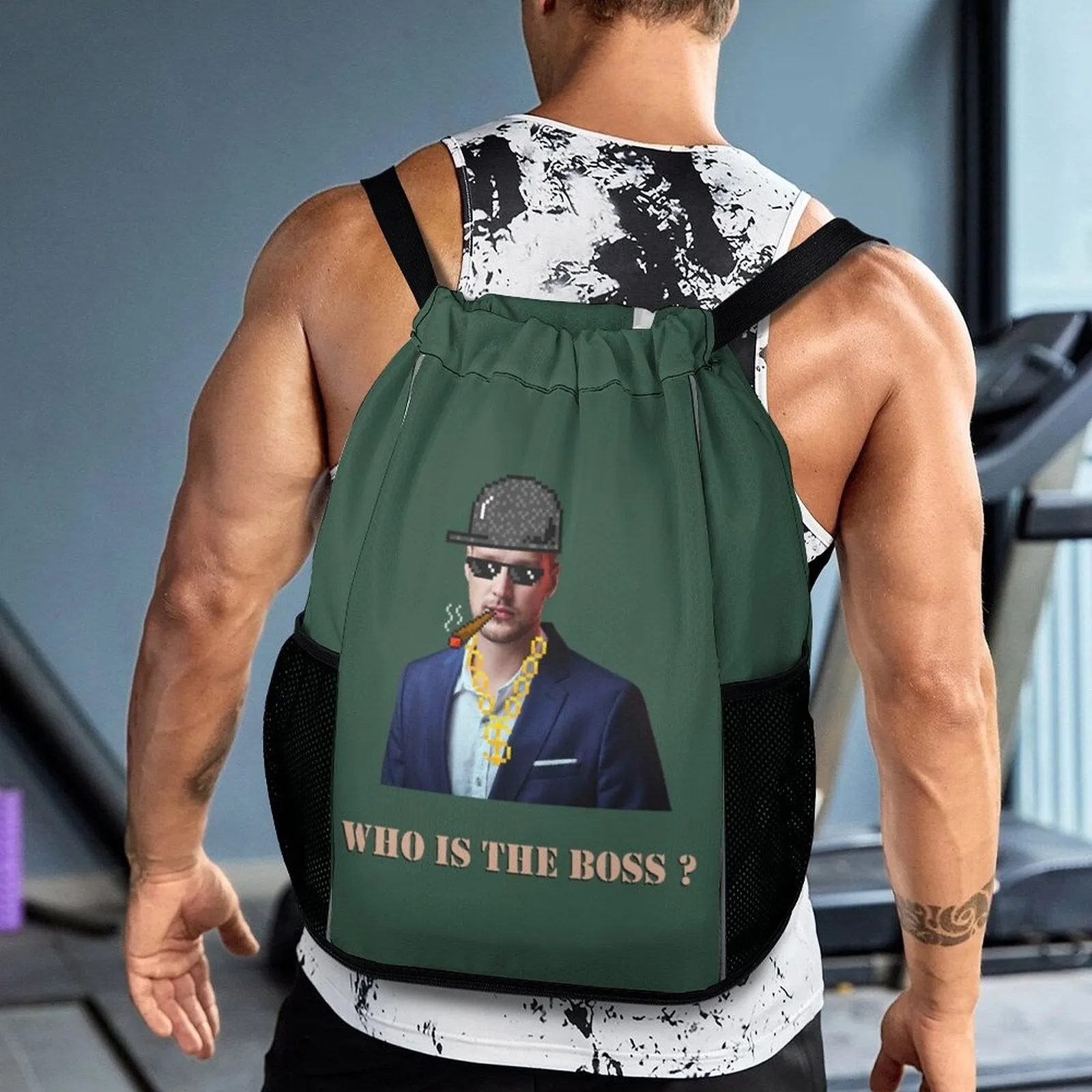 Custom Boss Face Hat Photo Shirt and Personalized Duffel Bag for Company for Team Building for Business