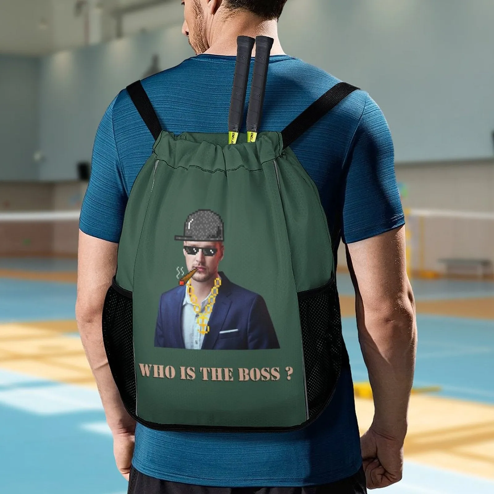 Custom Boss Face Hat Photo Shirt and Personalized Duffel Bag for Company for Team Building for Business