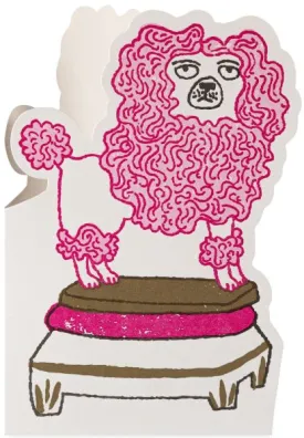 Cut Out Poodle General Card