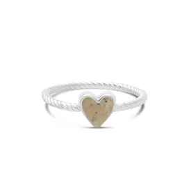 Dune Rope Stacker Ring - Heart