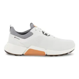 Ecco Womens Golf Biom H4 GORE-TEX Laced Shoe - WHITE/SILVER GREY