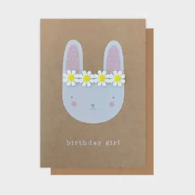 Floral Bunny Birthday Card