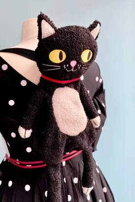 Furry Black Cat Backpack