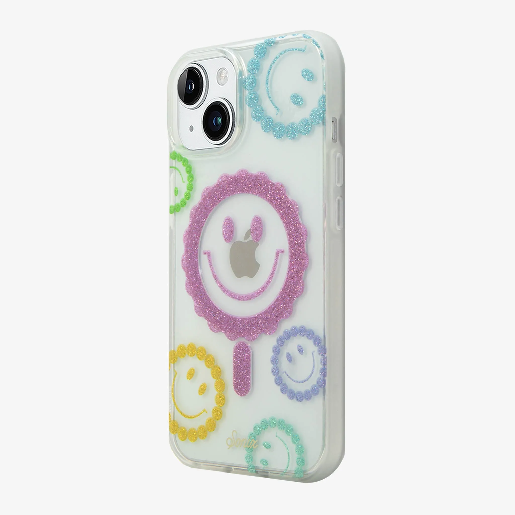 Glitter Smiley MagSafe® Compatible iPhone Case