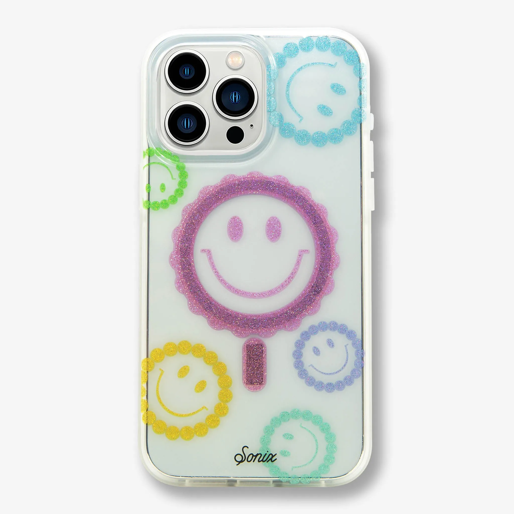 Glitter Smiley MagSafe® Compatible iPhone Case