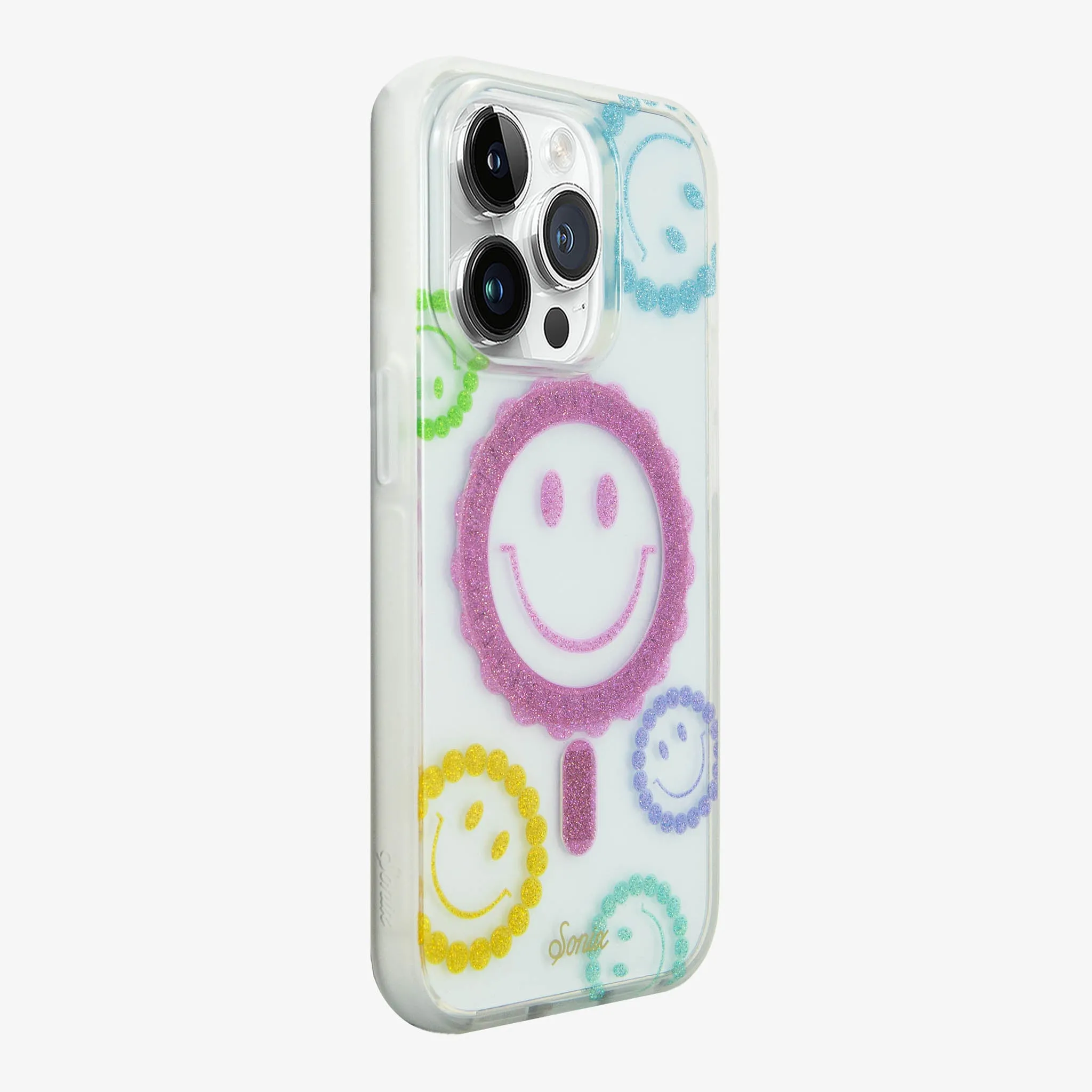 Glitter Smiley MagSafe® Compatible iPhone Case