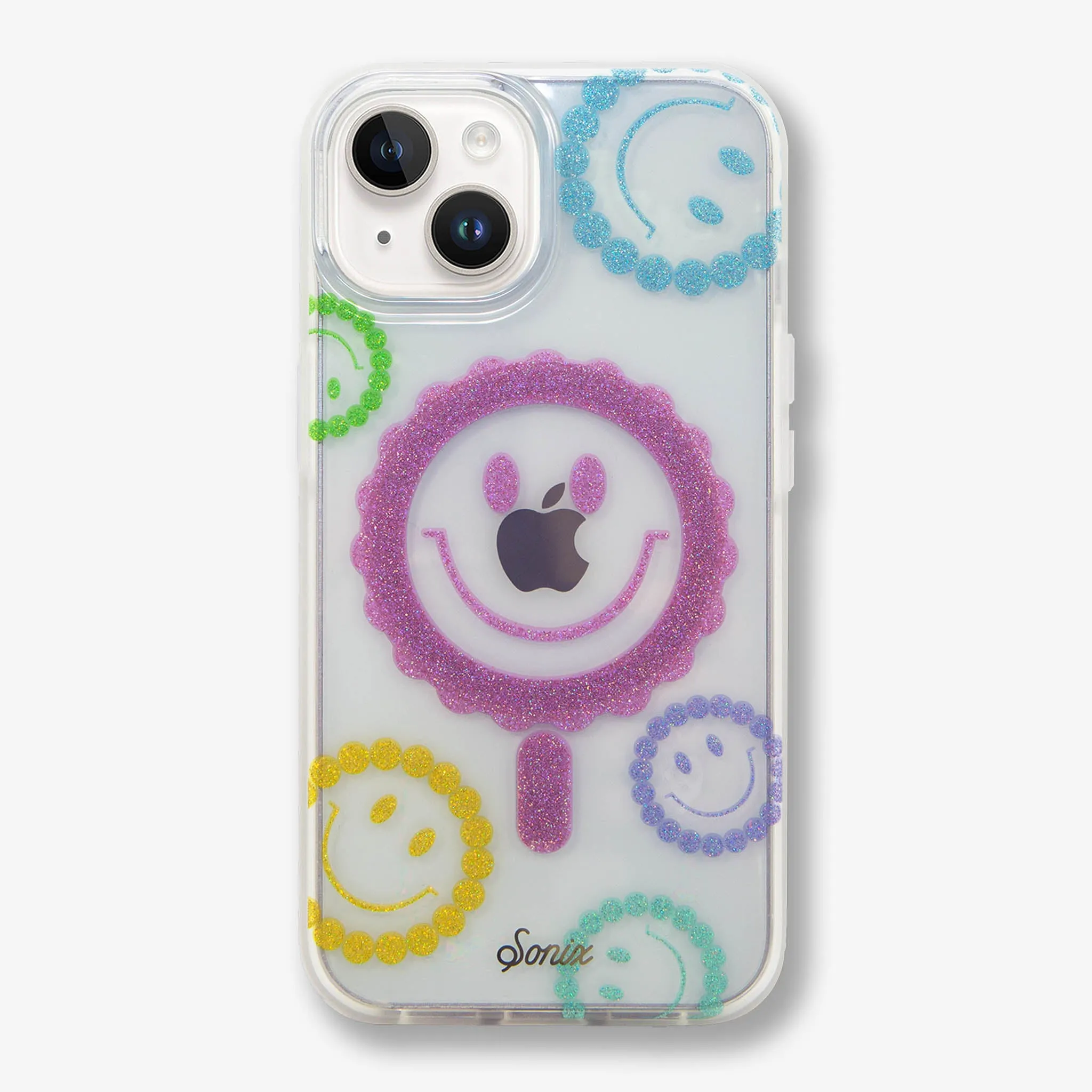 Glitter Smiley MagSafe® Compatible iPhone Case