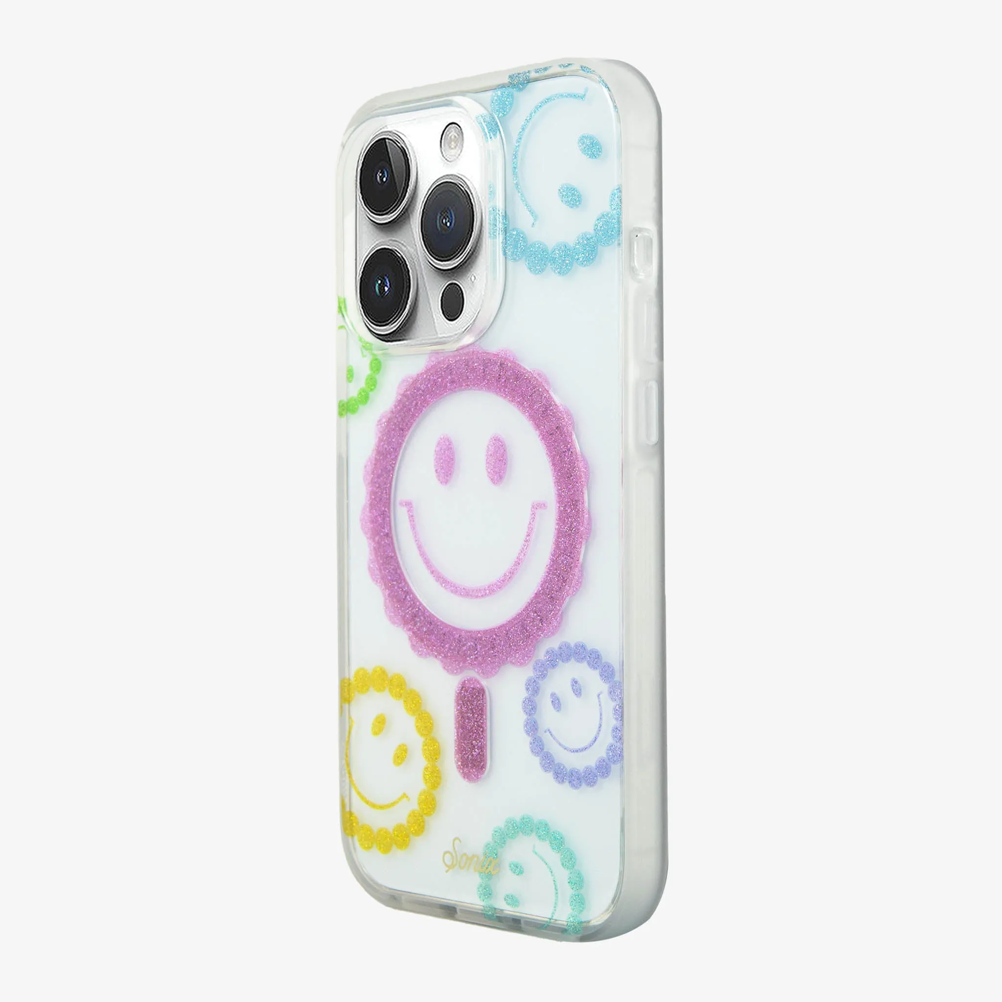 Glitter Smiley MagSafe® Compatible iPhone Case