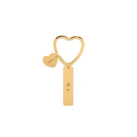 GOLDEN LOVE TAG CUSTOM KEYCHAIN