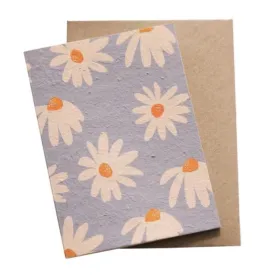 Hello Petal Plantable Greeting Card - Periwinkle Posey