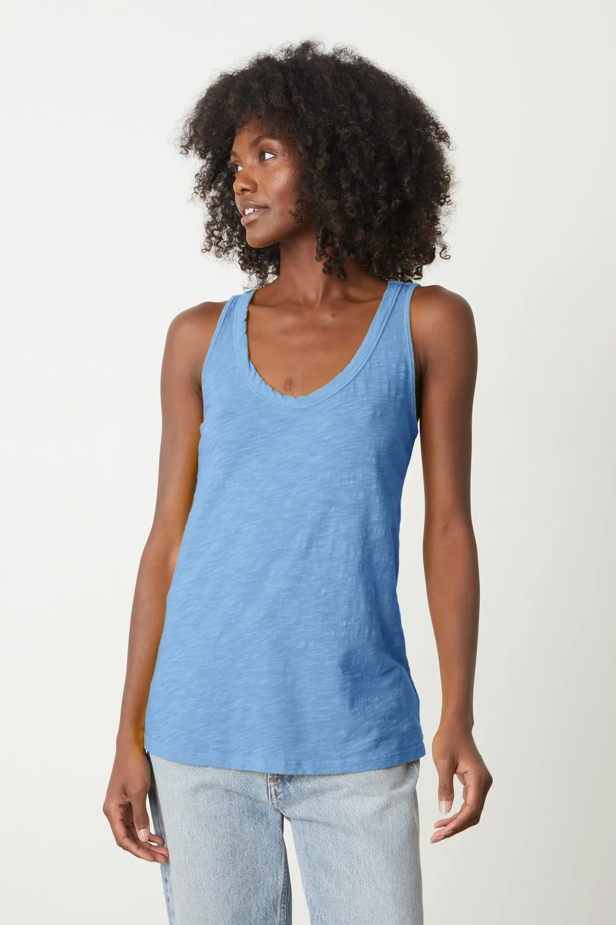 JOY ORIGINAL SLUB SCOOP NECK TANK