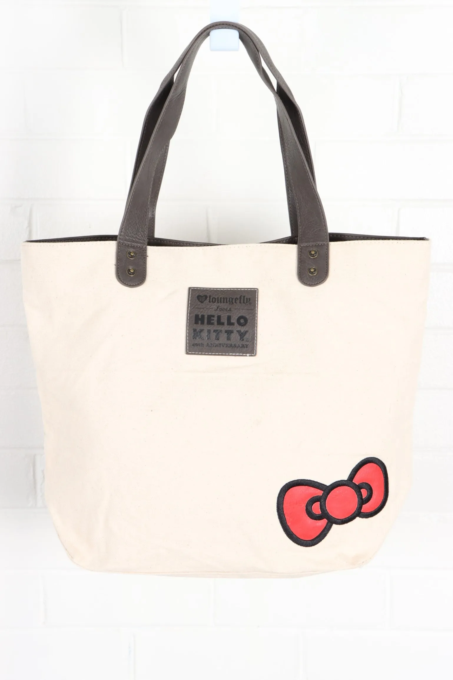 LOUNGEFLY Hello Kitty 40th Anniversary Canvas Tote Bag