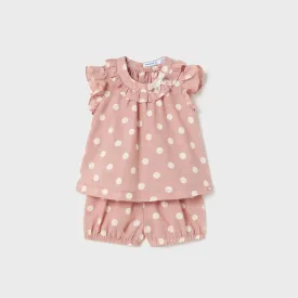 Mayoral Toddler Girl Short & Top Polka Dot Set