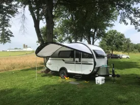 Nucamp T@B 400 Teardrop Trailer Visor Silver/Black Trim